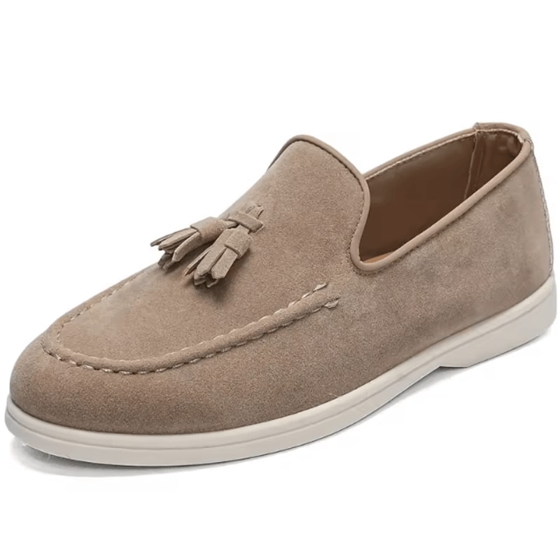 Men Suede Leather Classic Tassel Loafers Comfortable Casual Driving Flats 5