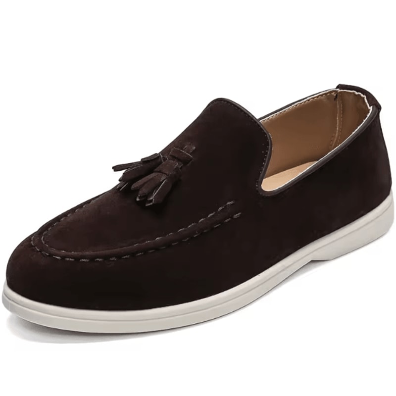 Men Suede Leather Classic Tassel Loafers Comfortable Casual Driving Flats 7