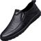 Men Leather Casual Loafers Comfortable Breathable Slip On Outdoor Driving Shoes 4