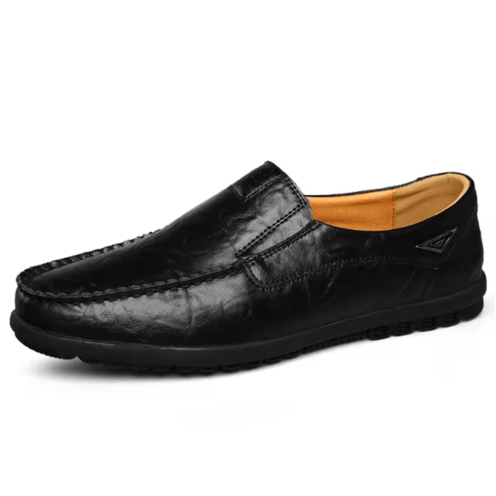 Men Leather Casual Loafers Breathable Comfortable Slip On Driving Shoes Plus Size 4