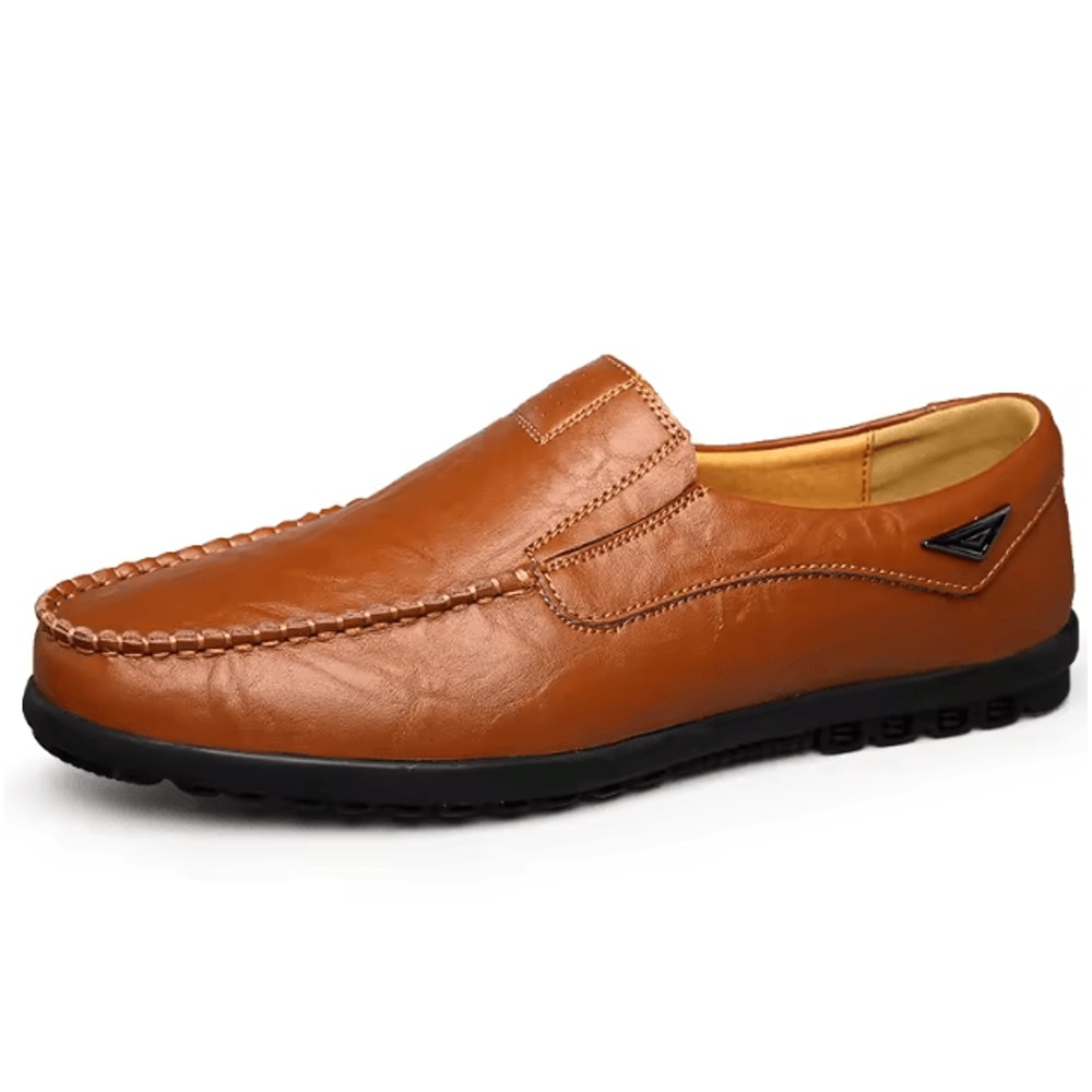 Men Leather Casual Loafers Breathable Comfortable Slip On Driving Shoes Plus Size 5