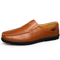 Men Leather Casual Loafers Breathable Comfortable Slip On Driving Shoes Plus Size 5