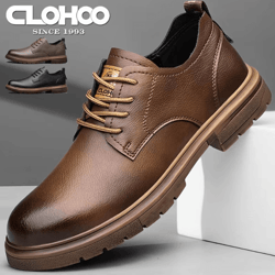 mens handmade leather casual lace up shoes comfortable breathable everyday footwear