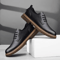 Mens Handmade Leather Casual Lace Up Shoes Comfortable Breathable Everyday Footwear 3