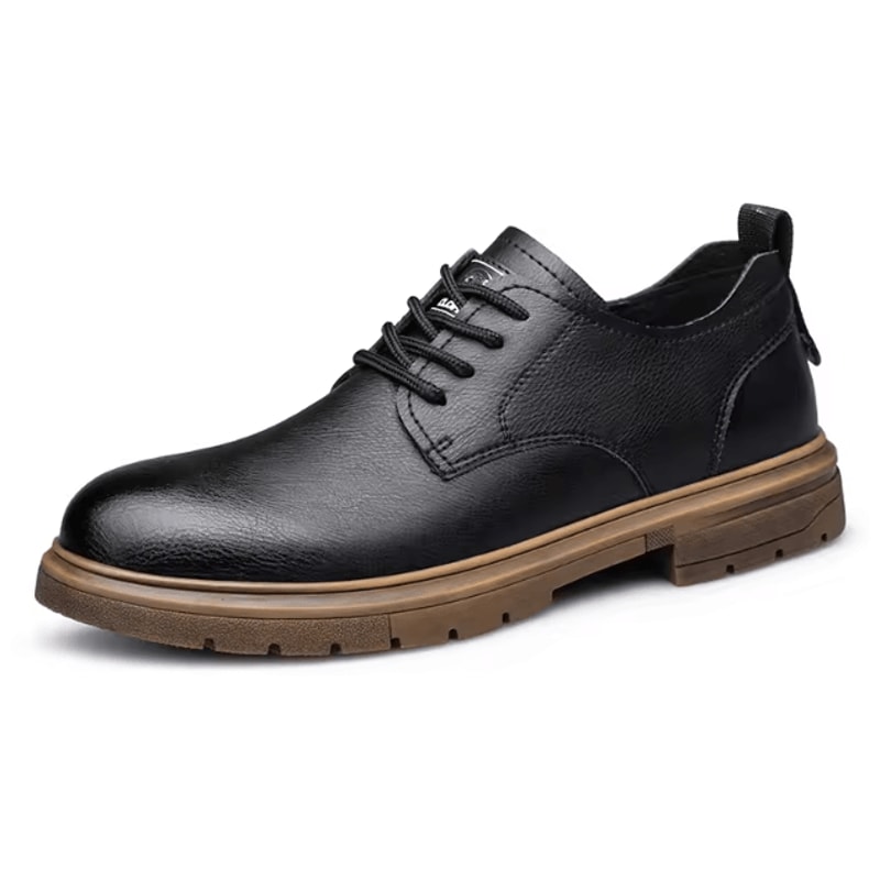 Mens Handmade Leather Casual Lace Up Shoes Comfortable Breathable Everyday Footwear 5