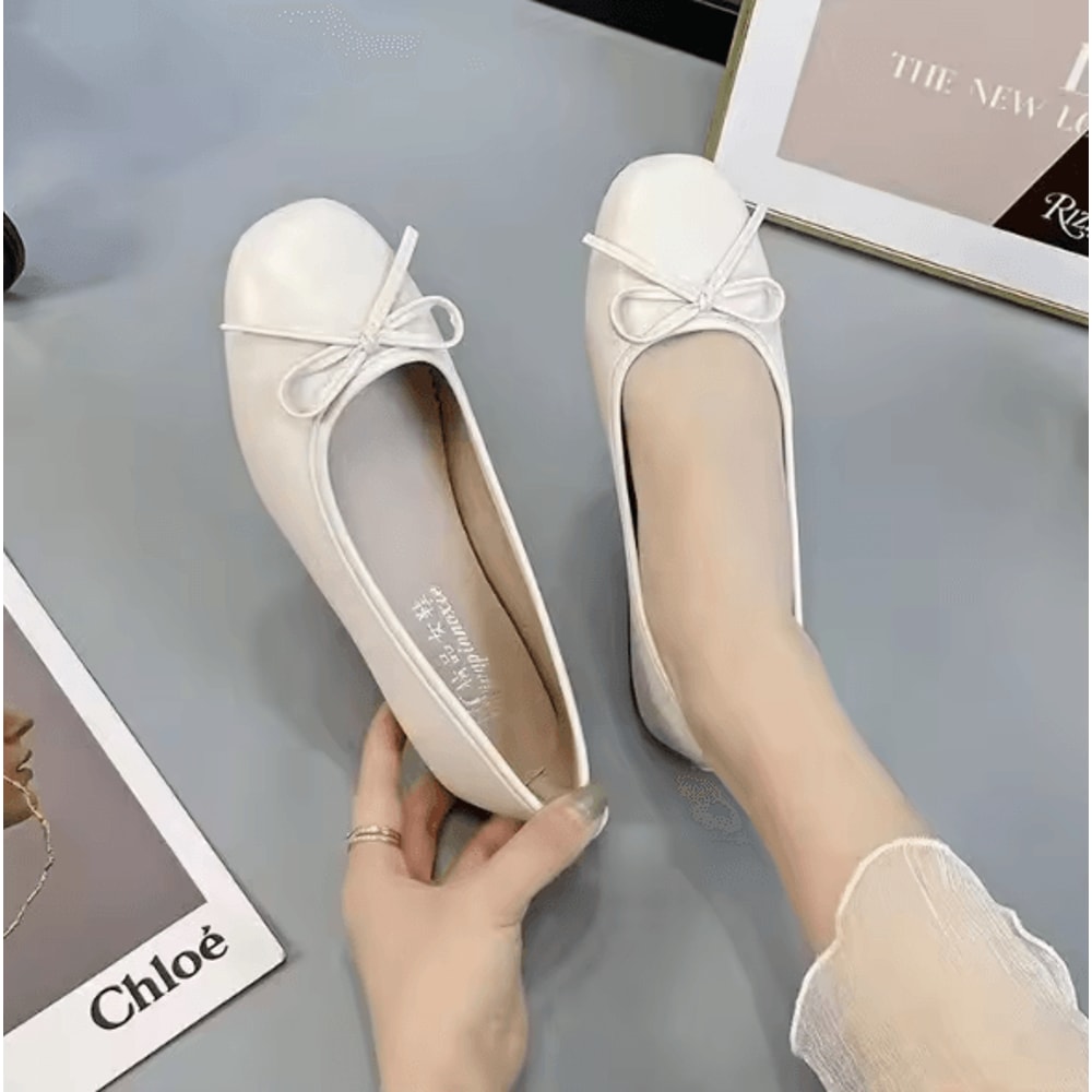 Women Bow Knot Casual Flats Comfortable Slip On Versatile Everyday Shoes 4