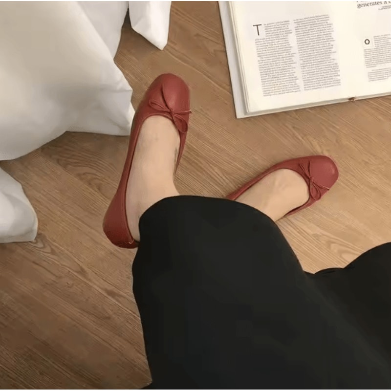 Women Bow Knot Casual Flats Comfortable Slip On Versatile Everyday Shoes 6