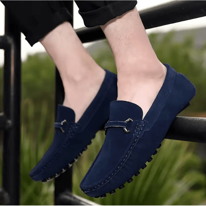 Genuine Leather Men Casual Loafers Breathable Comfortable Slip On Driving Shoes 1