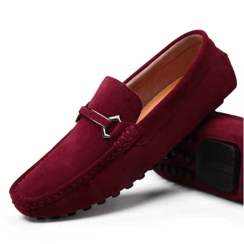 Genuine Leather Men Casual Loafers Breathable Comfortable Slip On Driving Shoes 7