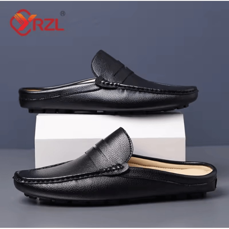 Men Leather Summer Slip On Breathable Comfortable Loafers Moccasins 2