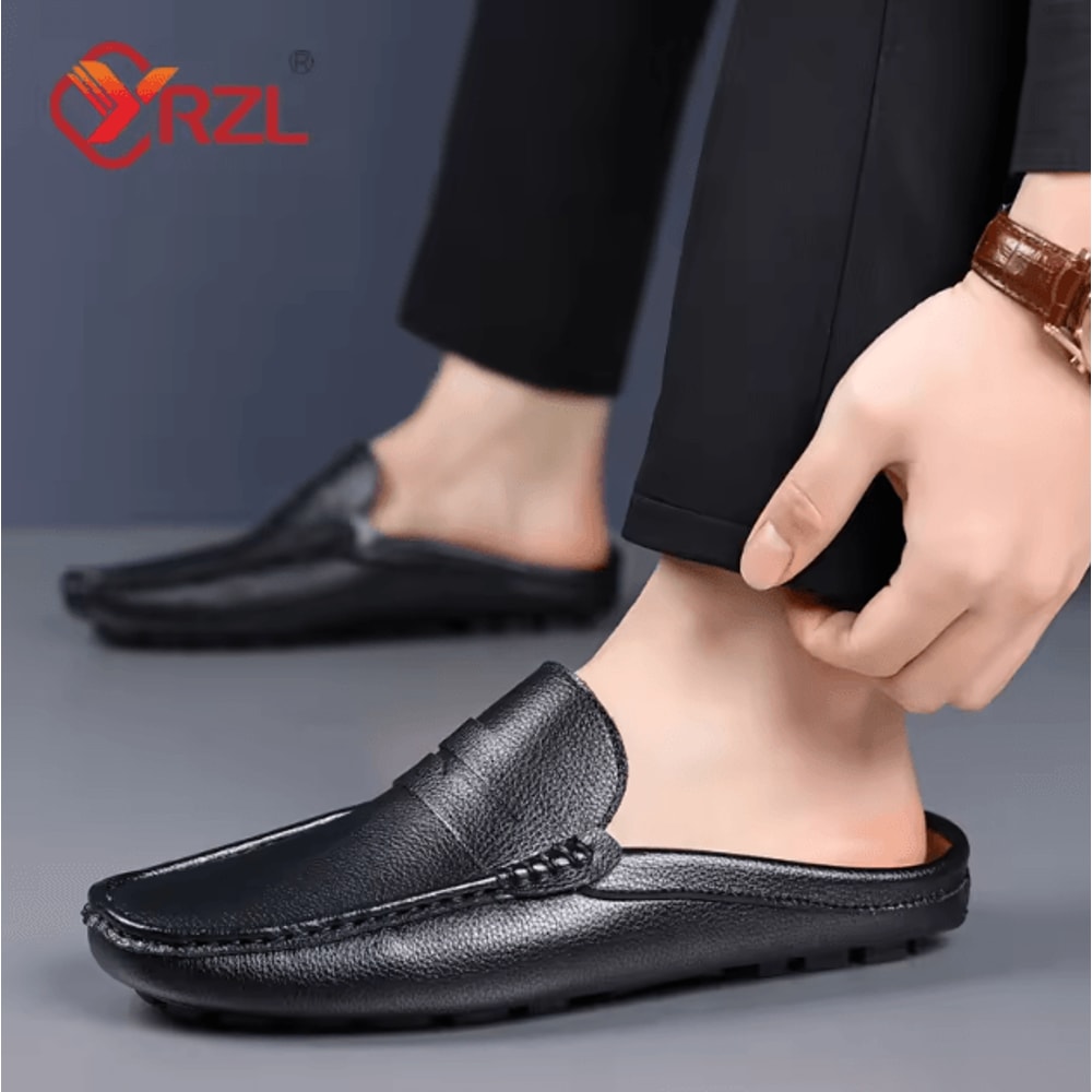 Men Leather Summer Slip On Breathable Comfortable Loafers Moccasins 3