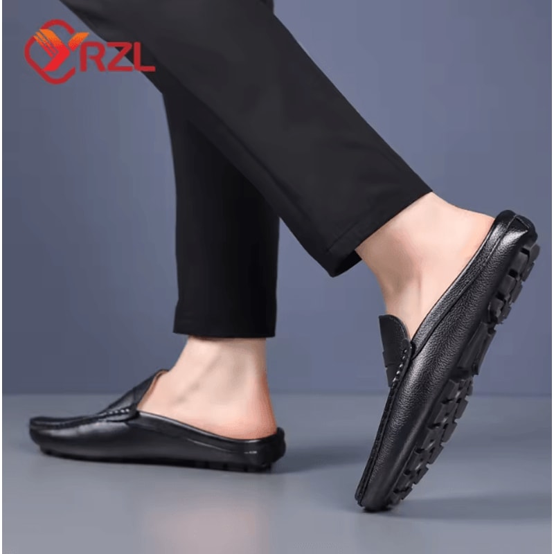 Men Leather Summer Slip On Breathable Comfortable Loafers Moccasins 4