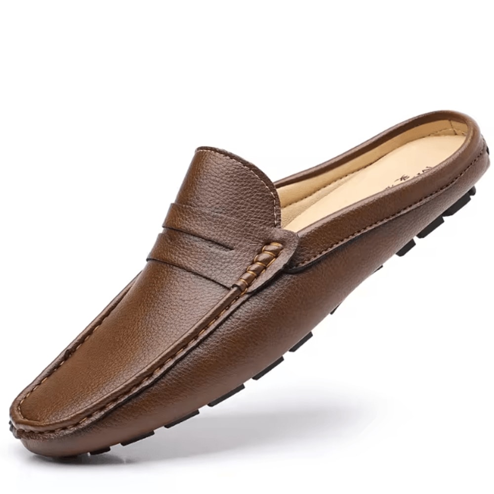 Men Leather Summer Slip On Breathable Comfortable Loafers Moccasins 5