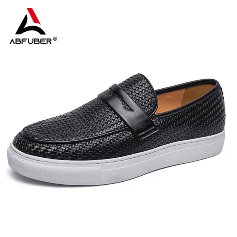 Men Leather Slip On Casual Shoes Comfortable Breathable Loafers 0