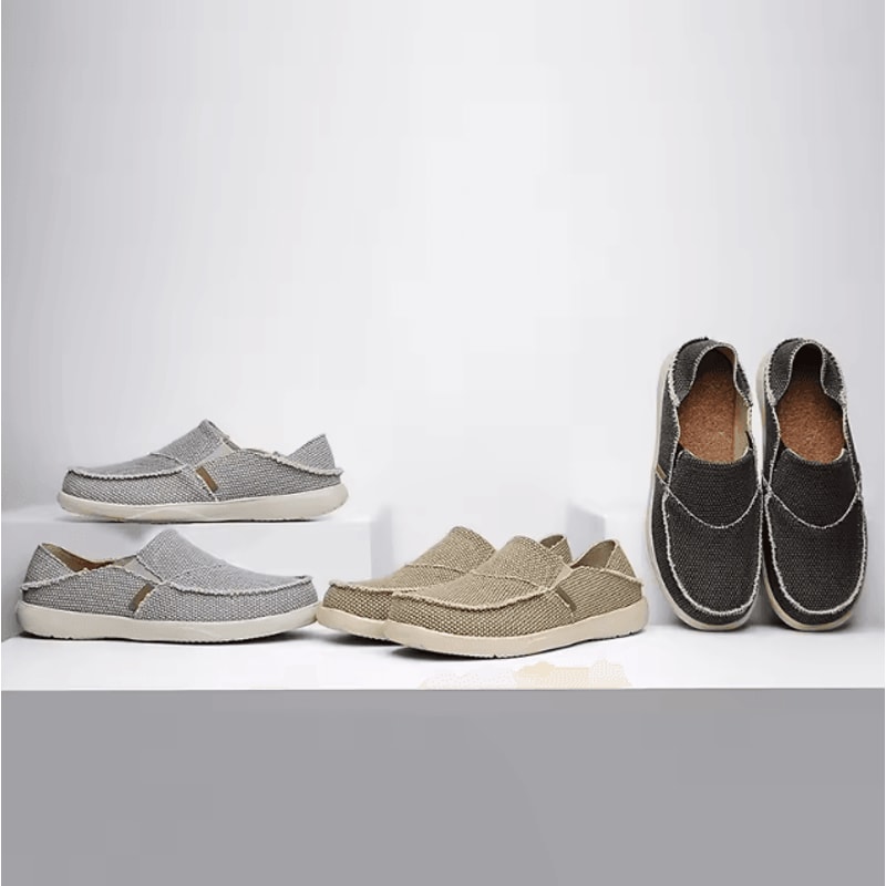 Men Canvas Summer Loafers Breathable Comfortable Ultralight Casual Shoes 0