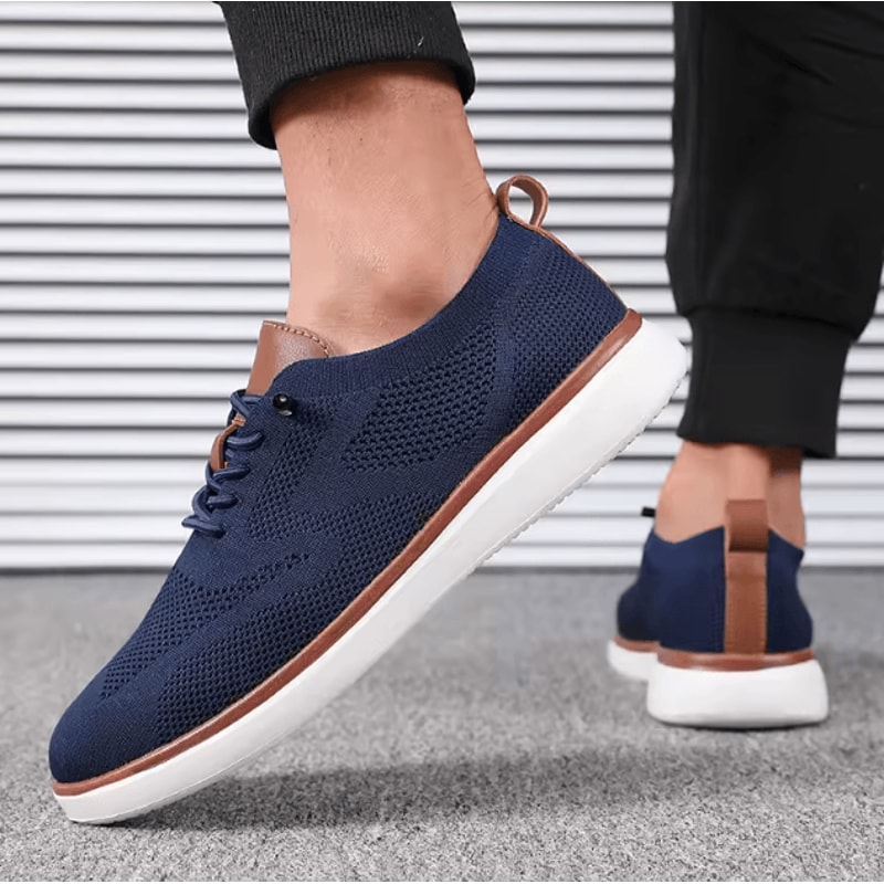 Men Lightweight Breathable Knitted Casual Sneakers Comfortable Walking And Hiking Shoes 4