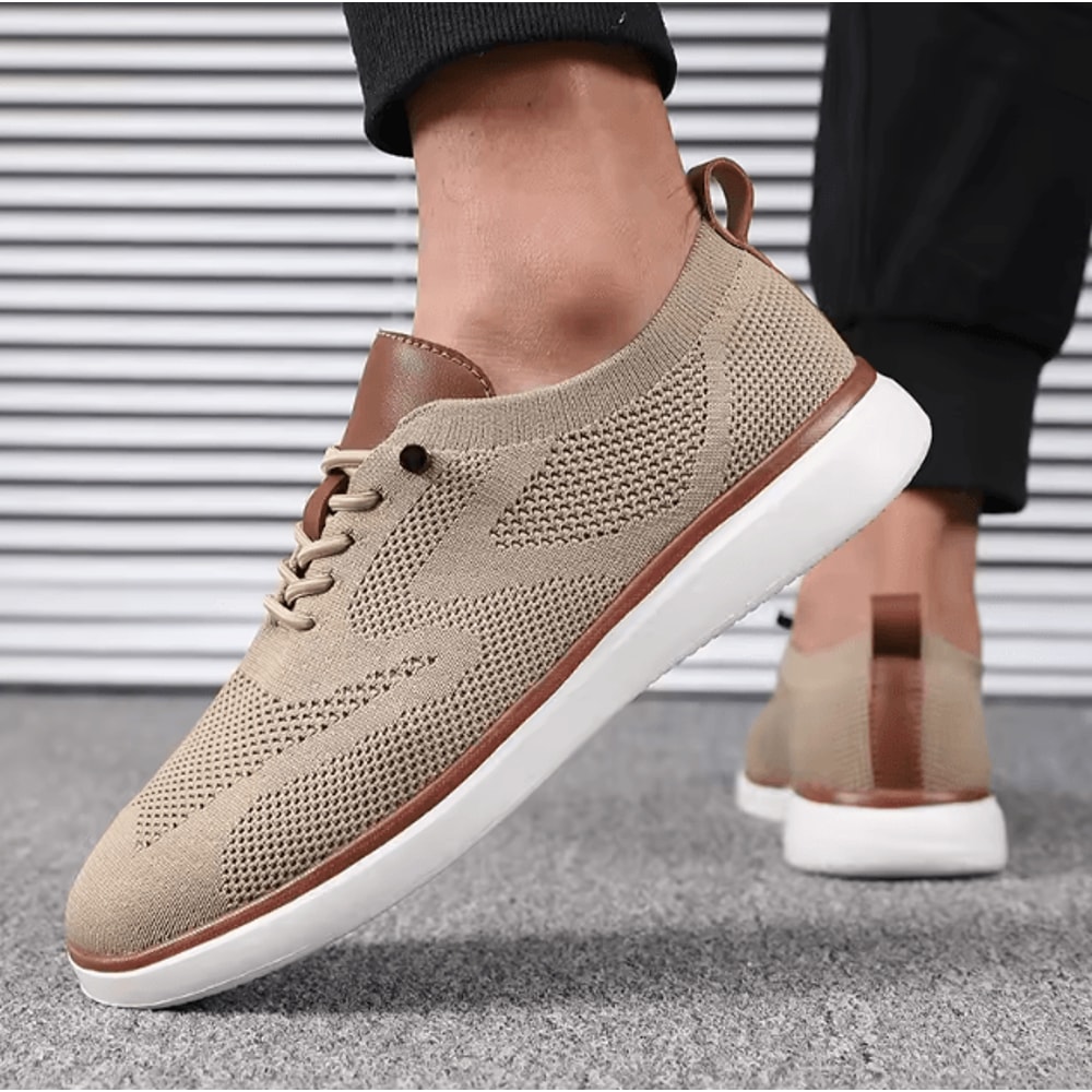 Men Lightweight Breathable Knitted Casual Sneakers Comfortable Walking And Hiking Shoes 6