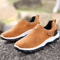 Men Canvas Casual Sneakers Breathable Comfortable Slip On Walking Shoes Plus Size 1