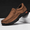 Men Handmade Leather Casual Loafers Comfortable Slip On Walking Shoes 5