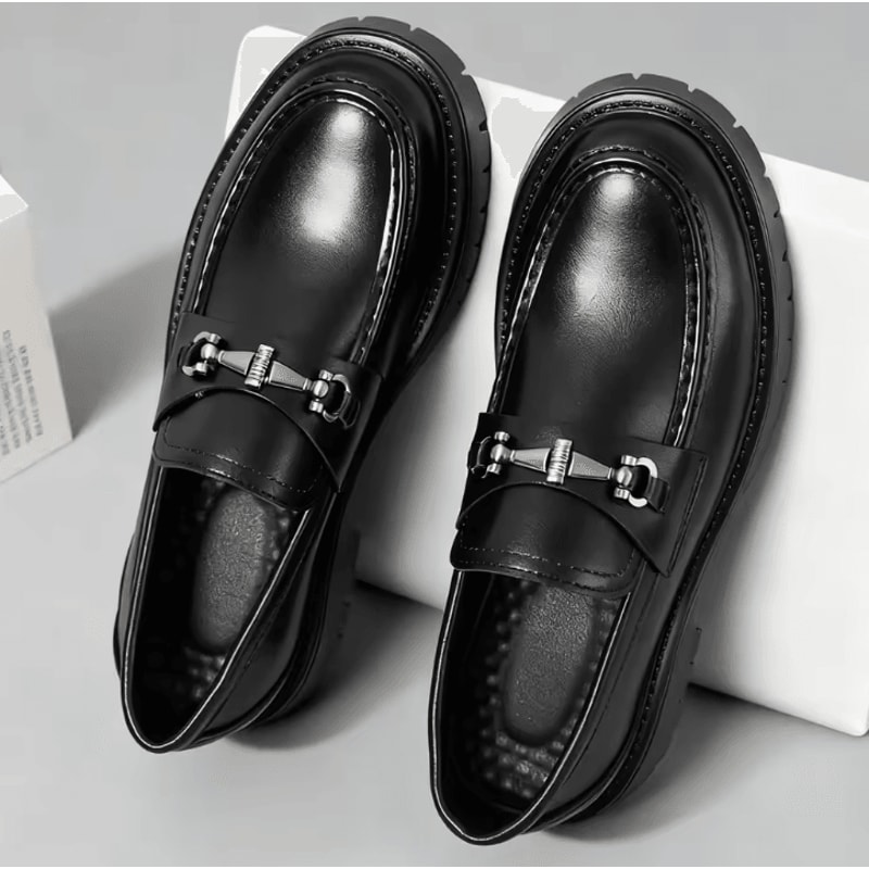 Men Classic Thick Sole Penny Loafers Comfortable Slip On Business And Dress Shoes 1