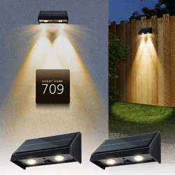 solar garden lights outdoor solar fence lights waterproof led wall lamp for patio balcony house
