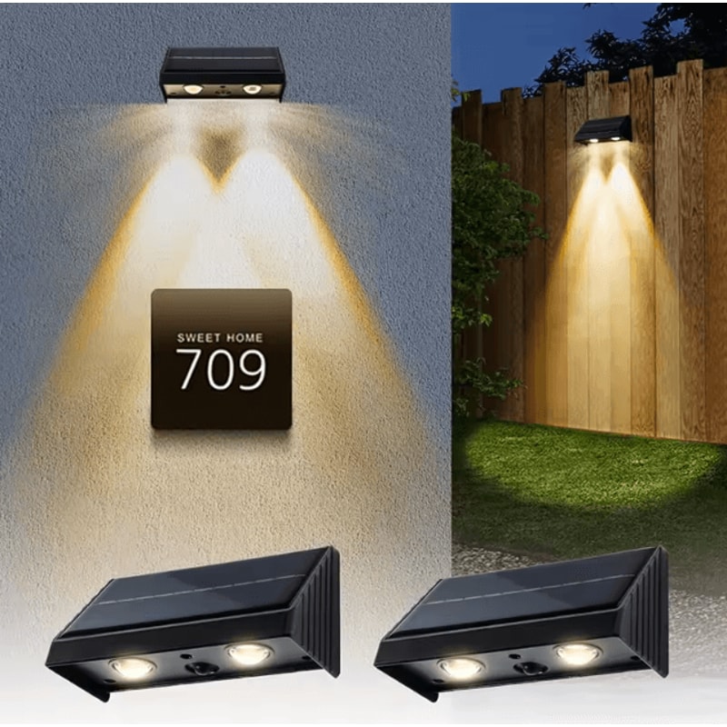 Solar Garden Lights Outdoor Solar Fence Lights Waterproof LED Wall Lamp For Patio Balcony House 0