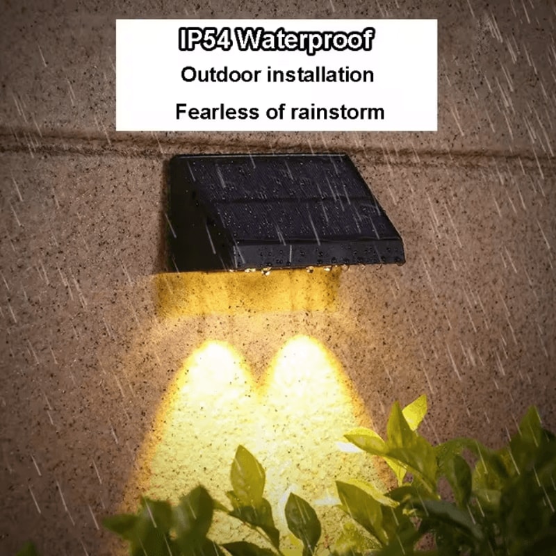 Solar Garden Lights Outdoor Solar Fence Lights Waterproof LED Wall Lamp For Patio Balcony House 4