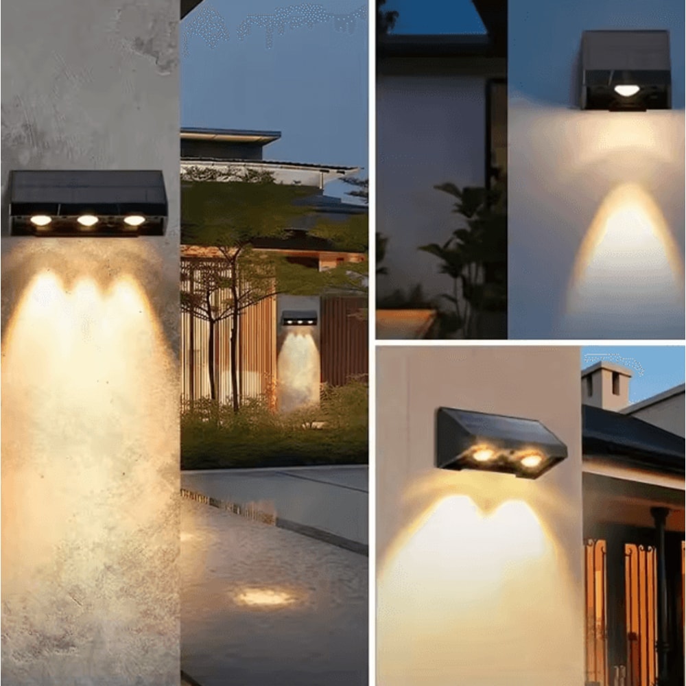 Solar Garden Lights Outdoor Solar Fence Lights Waterproof LED Wall Lamp For Patio Balcony House 5