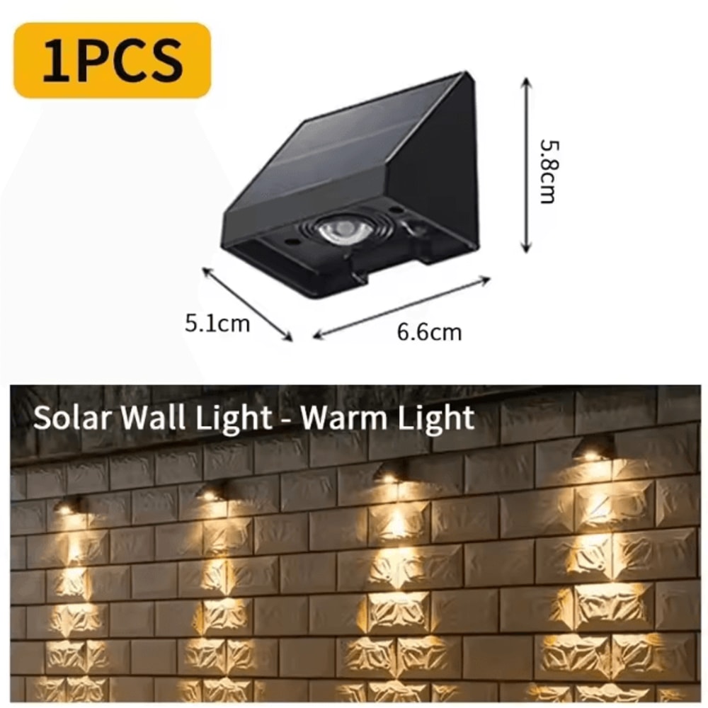 Solar Garden Lights Outdoor Solar Fence Lights Waterproof LED Wall Lamp For Patio Balcony House 6