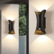 Outdoor Wall Lights Waterproof LED Aluminum Up And Down Wall Lamp Warm White 3000K For Porch Courty 2