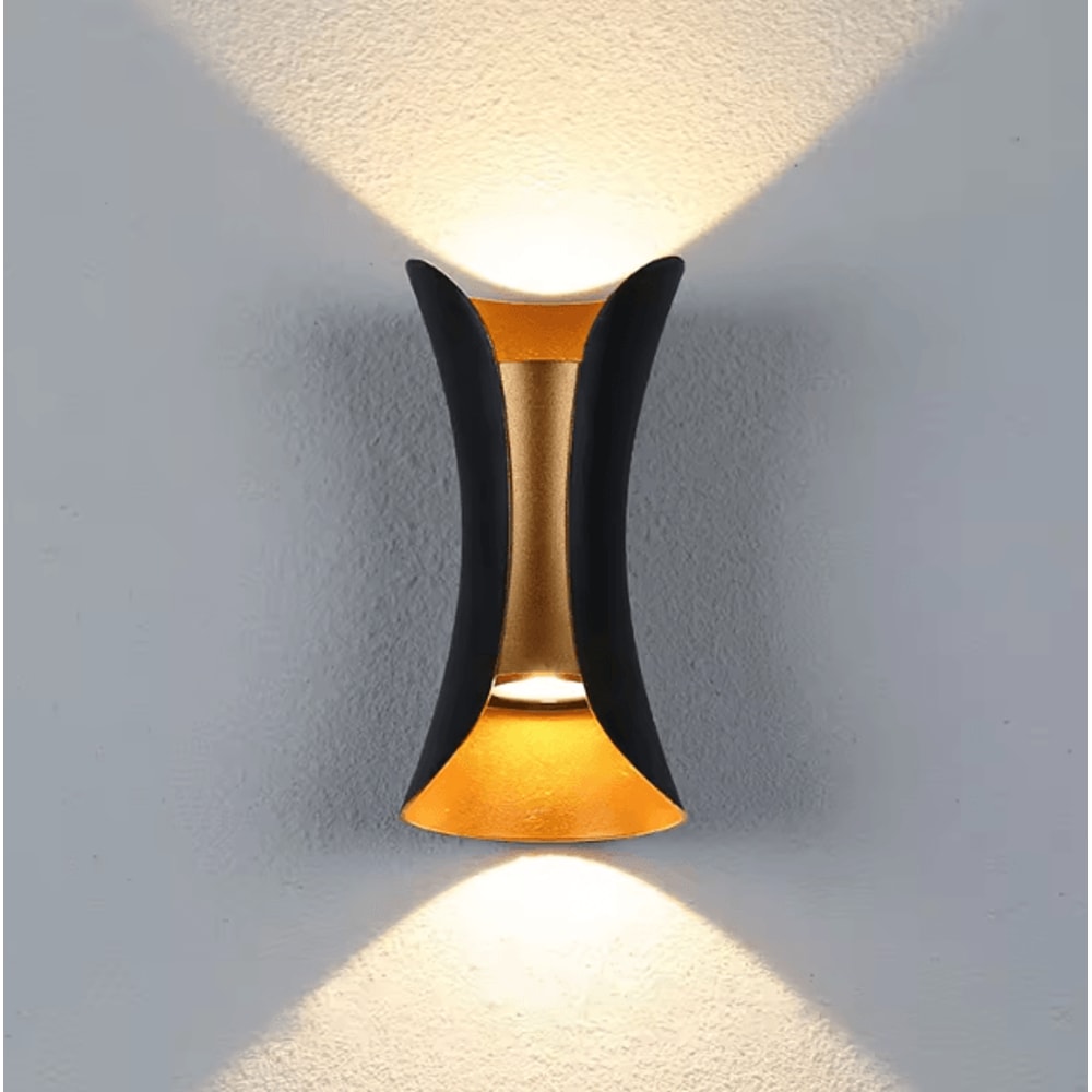 Outdoor Wall Lights Waterproof LED Aluminum Up And Down Wall Lamp Warm White 3000K For Porch Courty 3