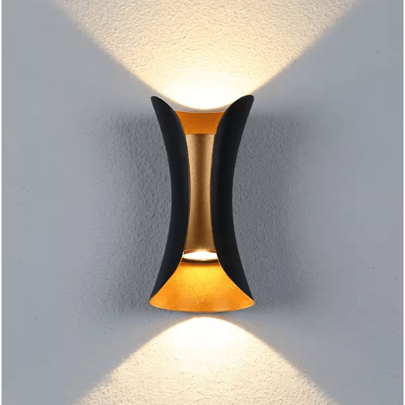 Outdoor Wall Lights Waterproof LED Aluminum Up And Down Wall Lamp Warm White 3000K For Porch Courty 3