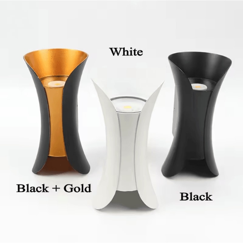 Outdoor Wall Lights Waterproof LED Aluminum Up And Down Wall Lamp Warm White 3000K For Porch Courty 4