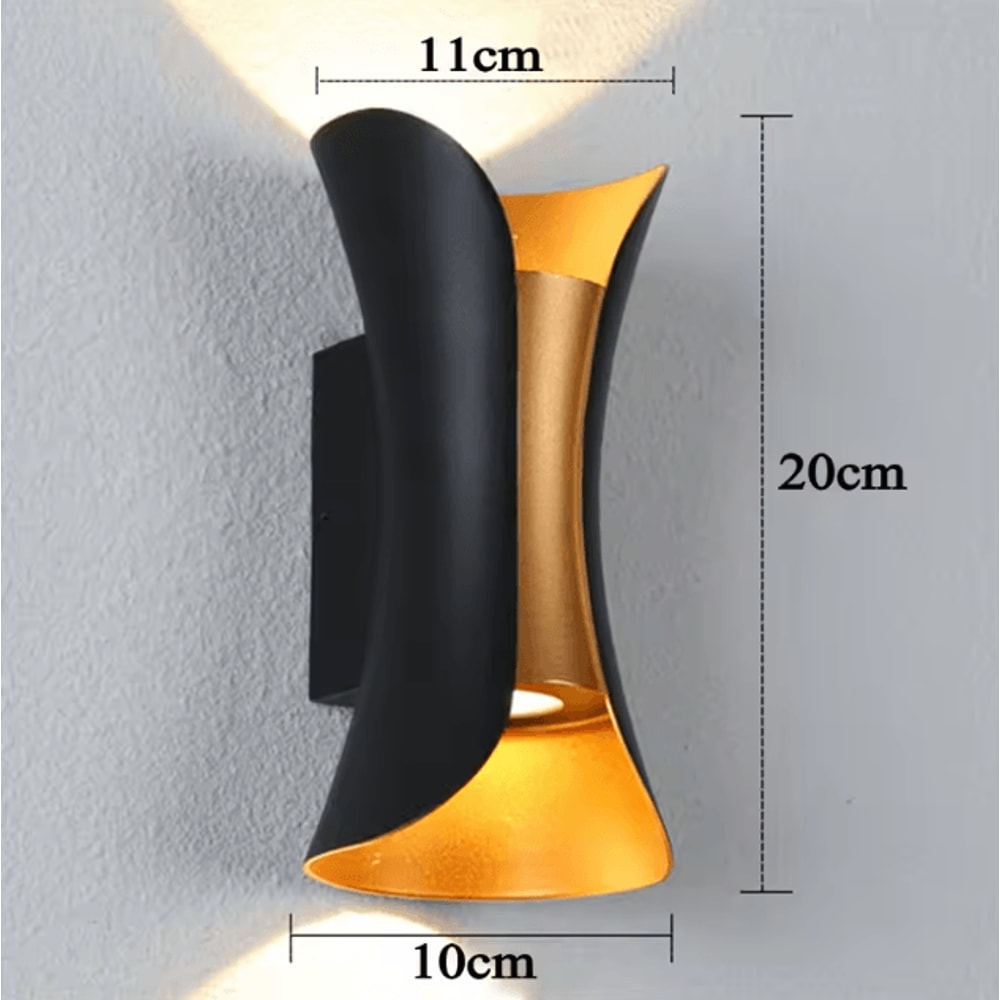 Outdoor Wall Lights Waterproof LED Aluminum Up And Down Wall Lamp Warm White 3000K For Porch Courty 5