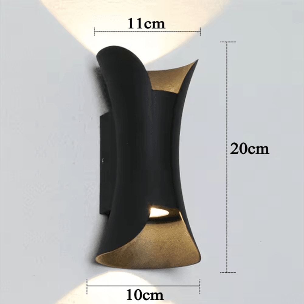 Outdoor Wall Lights Waterproof LED Aluminum Up And Down Wall Lamp Warm White 3000K For Porch Courty 6