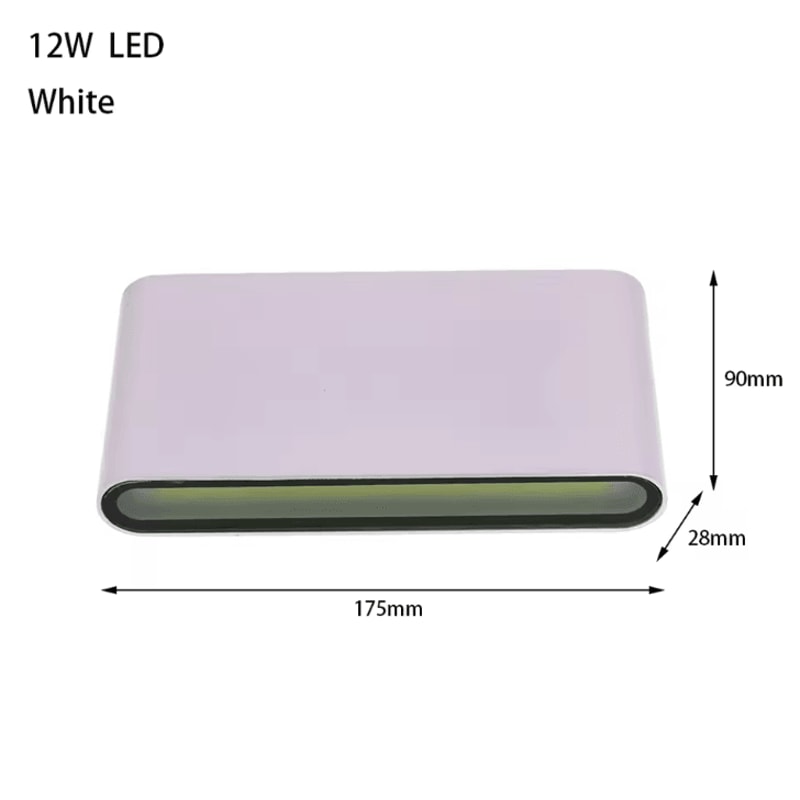 LED Outdoor Waterproof Wall Lights Aluminum Exterior Wall Lamp Sconce Fixtures 6W 12W 24W 10