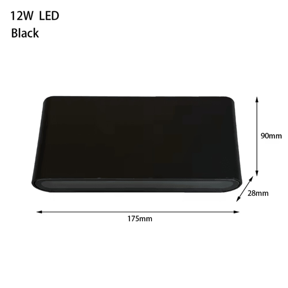 LED Outdoor Waterproof Wall Lights Aluminum Exterior Wall Lamp Sconce Fixtures 6W 12W 24W 9