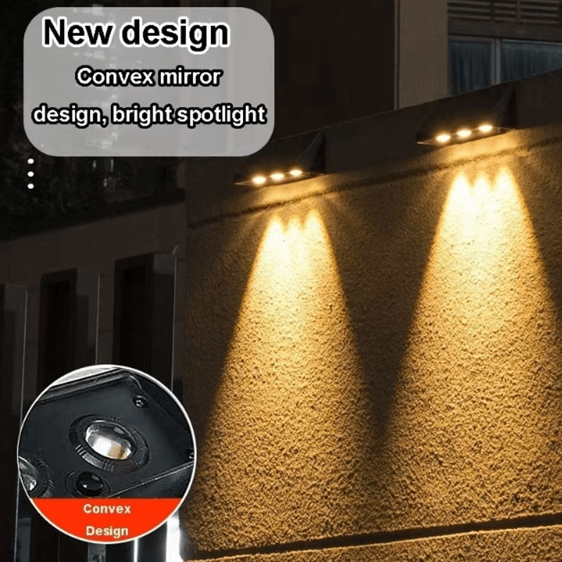 Solar Wall Lamp Outdoor Waterproof Garden Light For Mailbox Address House Number Sign And Landscape 2