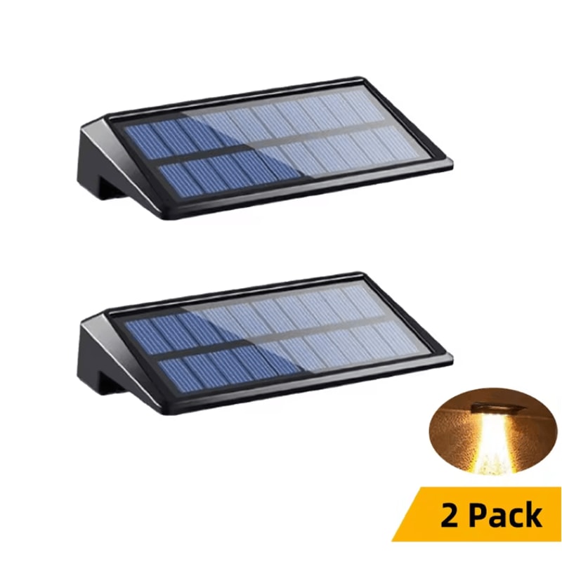 2 Pack Solar Fence Lights Outdoor Solar Wall Lights IP44 Waterproof For Backyard Deck Porch Step Li 6