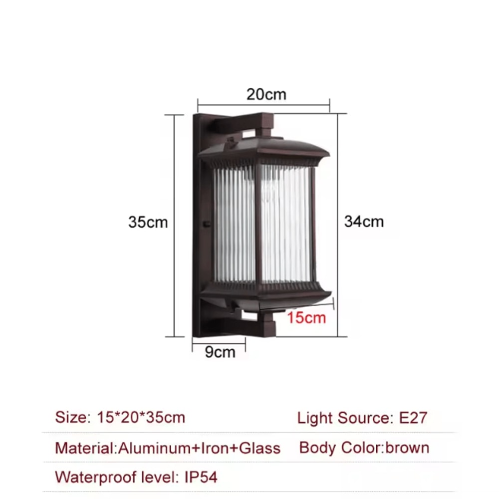 Modern Metal Outdoor Wall Lights Waterproof Exterior Lamp AC90260V For Villa Porch And Garden Gate 6
