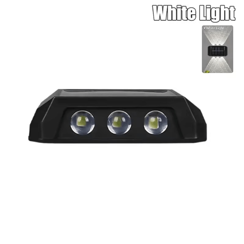 Solar Wall Light IP65 Waterproof LED Safety Up And Down Lighting For Outdoor Patio Yard Garden 8