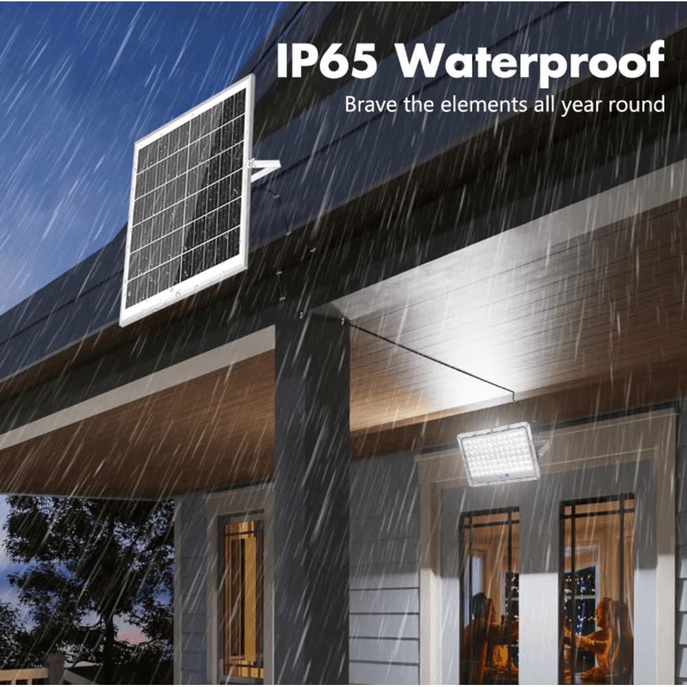 200W Solar Street Light Waterproof Outdoor LED Flood Light With Light Sensor Solar Security Lightin 4