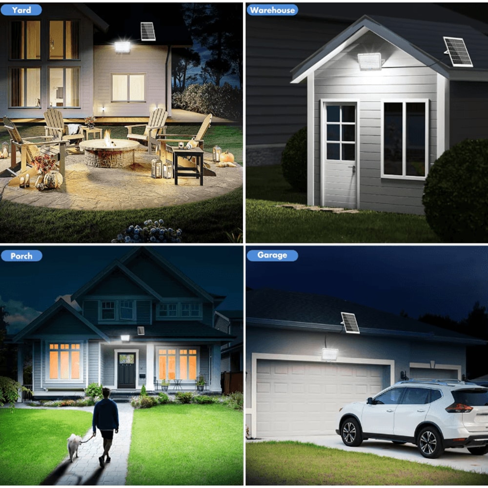 200W Solar Street Light Waterproof Outdoor LED Flood Light With Light Sensor Solar Security Lightin 5