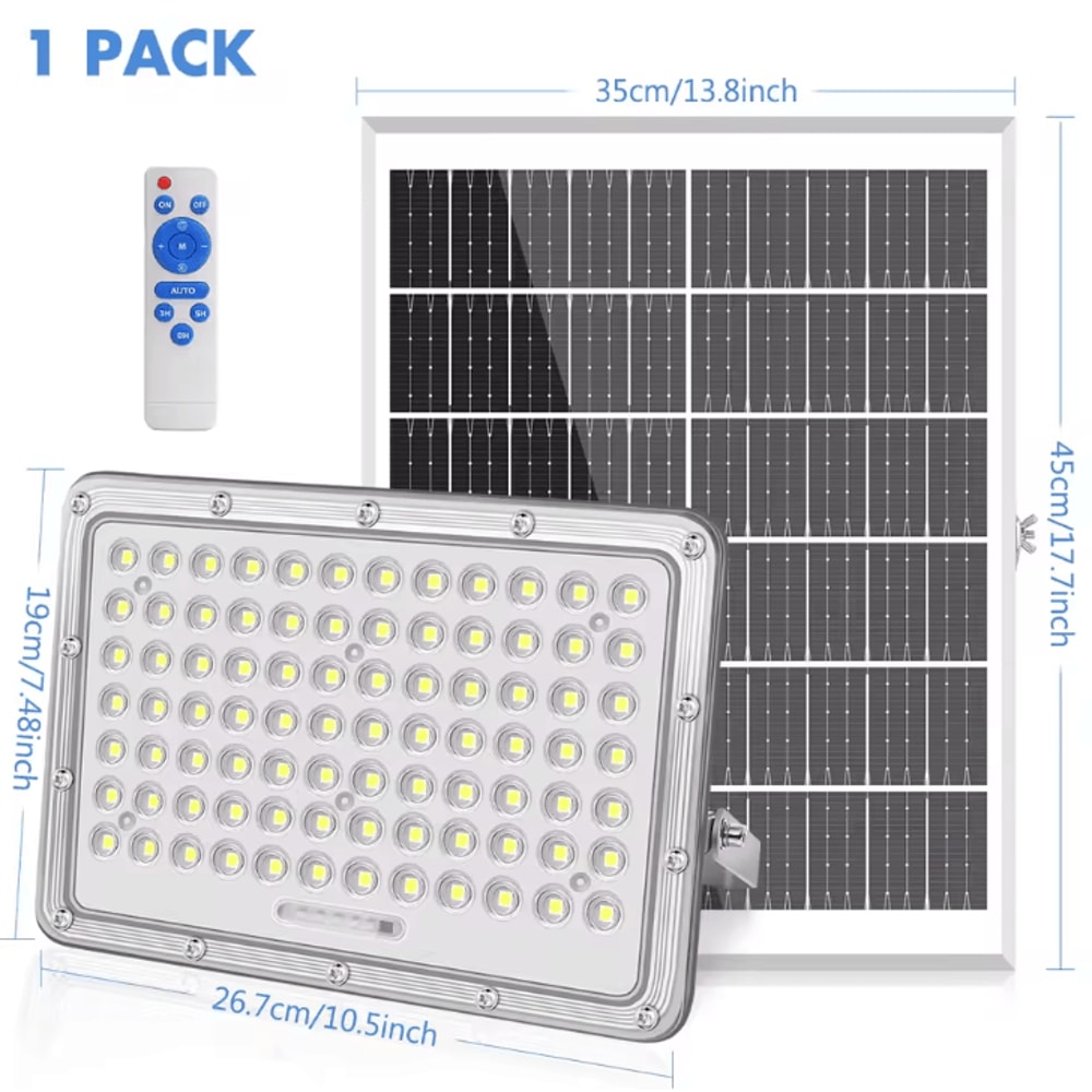 200W Solar Street Light Waterproof Outdoor LED Flood Light With Light Sensor Solar Security Lightin 6