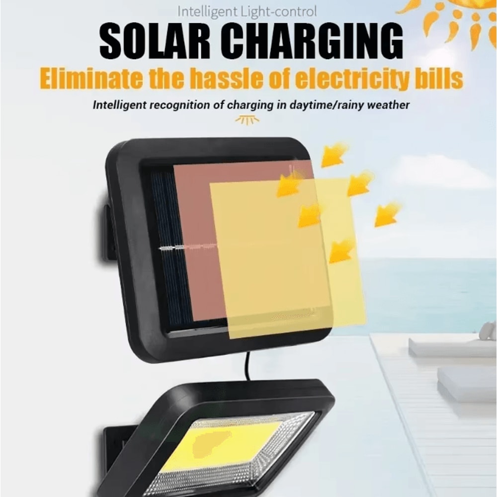 Solar Outdoor Wall Lights COB Split Lamp With Motion Sensor Waterproof For Home Garden Landscape 1