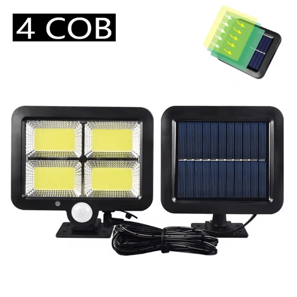 Solar Outdoor Wall Lights COB Split Lamp With Motion Sensor Waterproof For Home Garden Landscape 6