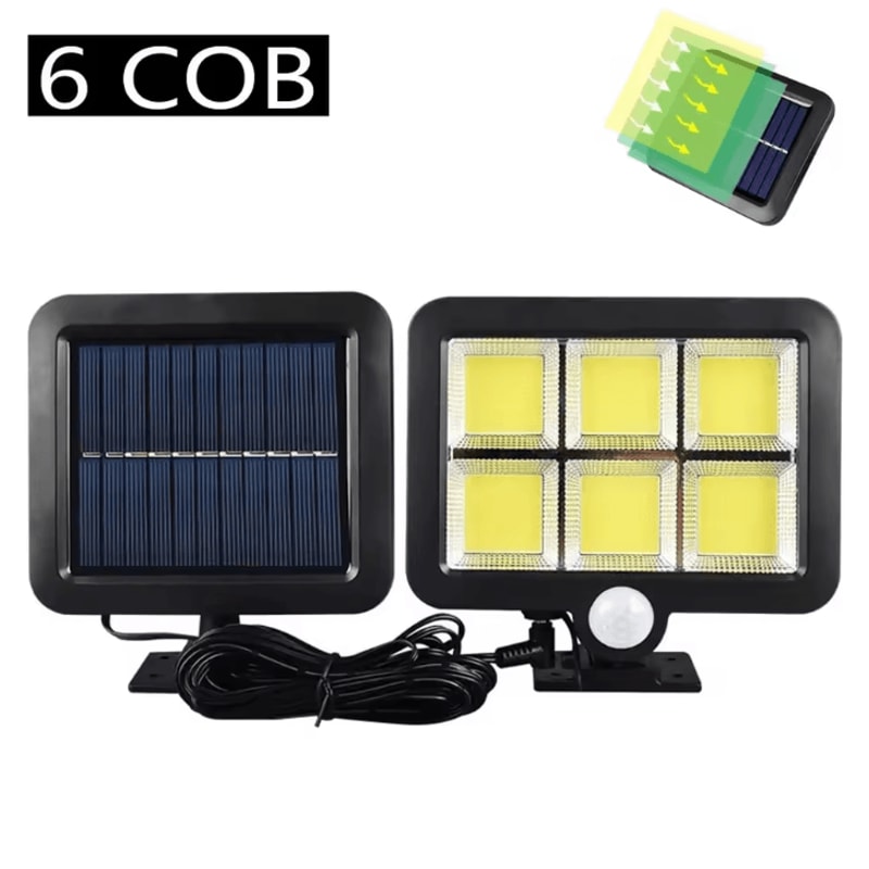 Solar Outdoor Wall Lights COB Split Lamp With Motion Sensor Waterproof For Home Garden Landscape 7