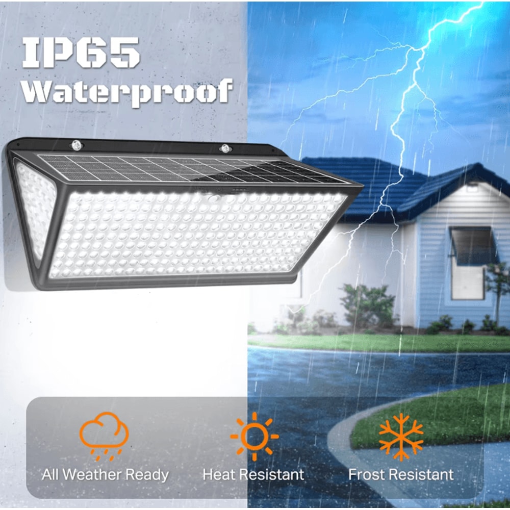 Super Bright Solar Outdoor Wall Lamp Solar Powered Flood Lights With 3 Modes IP65 Waterproof 5