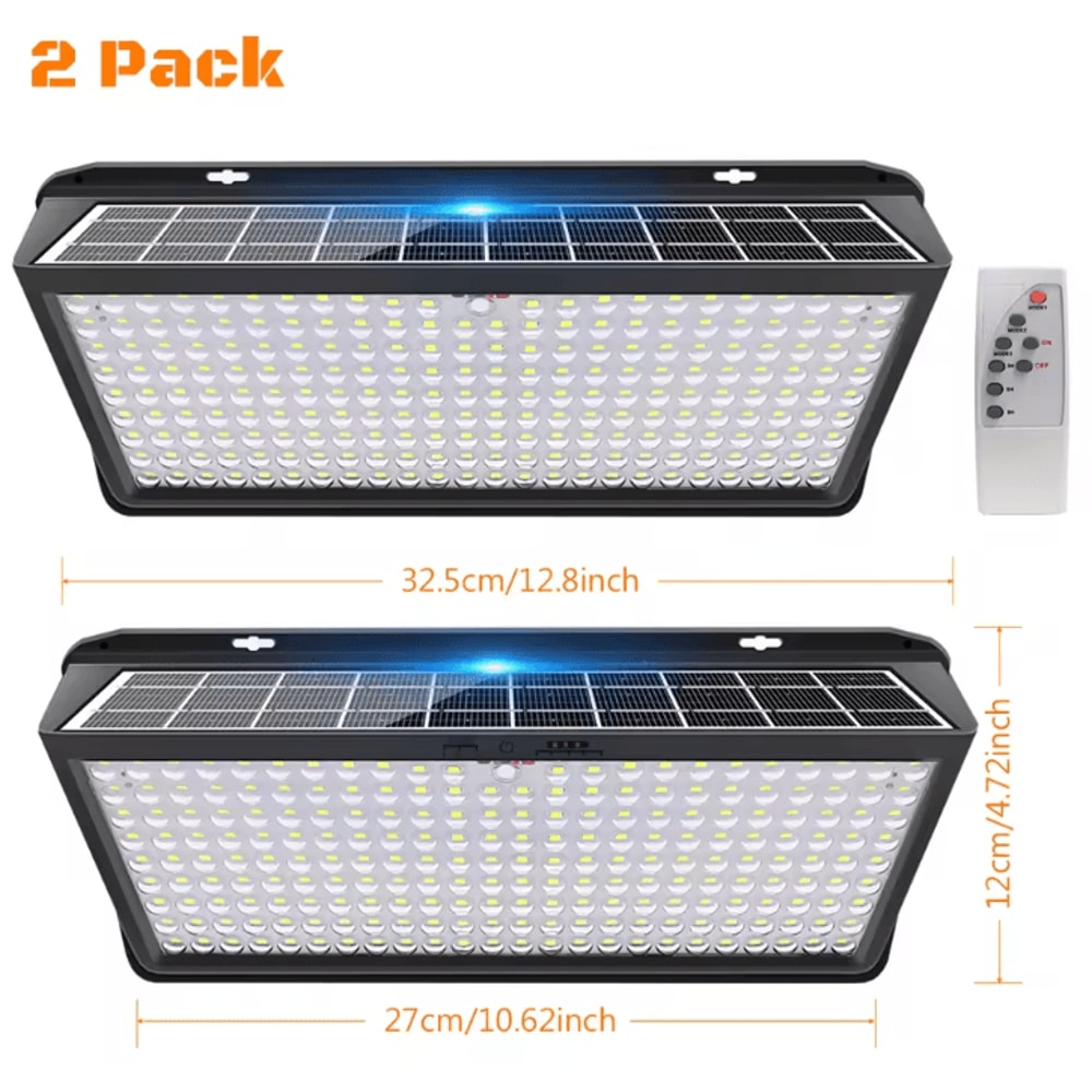 Super Bright Solar Outdoor Wall Lamp Solar Powered Flood Lights With 3 Modes IP65 Waterproof 7