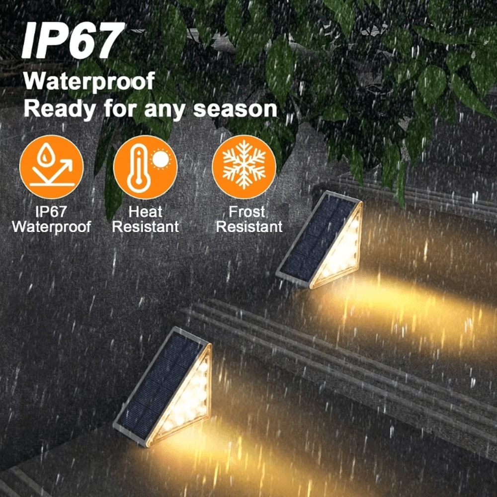 Solar Outdoor Step Lights Waterproof LED High Brightness Garden And Pathway Lighting Lamp 5